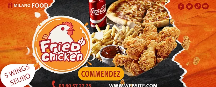 Visuel réseaux sociaux — fried chicken